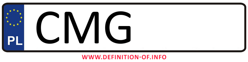 Car plate CMG, city Mogilno